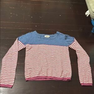 Matilda Jane Blue and Red Crew Neck Sweater Girls size 12